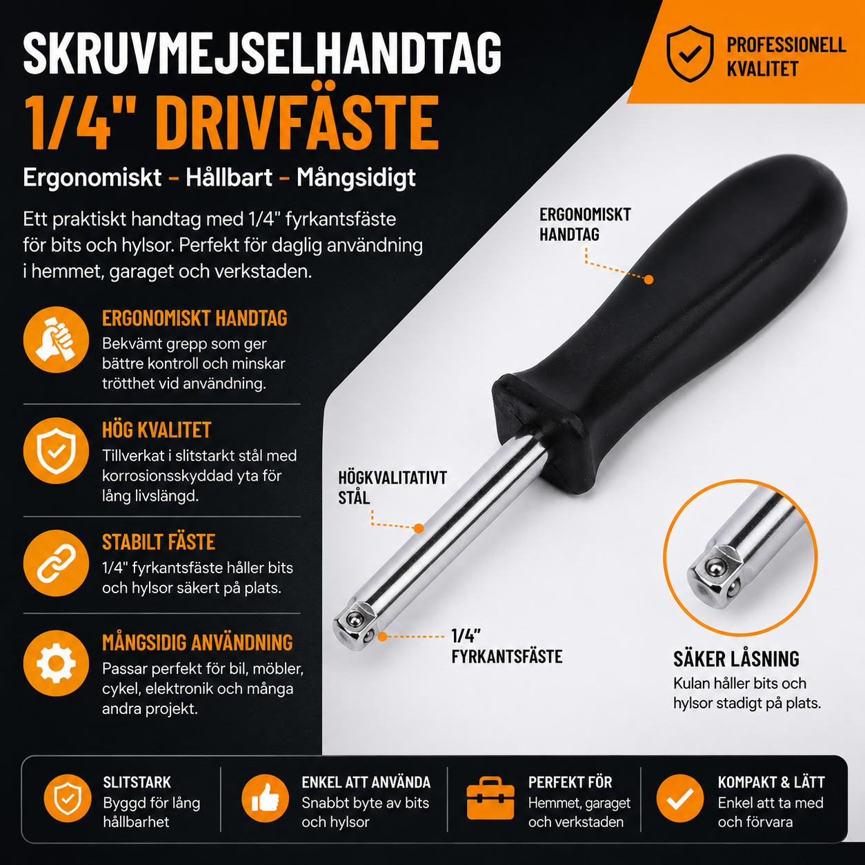 172-delars handverktygssats i kromvanadiumstål - Image 4
